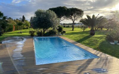 Piscine de 10m par 4m à fond plat